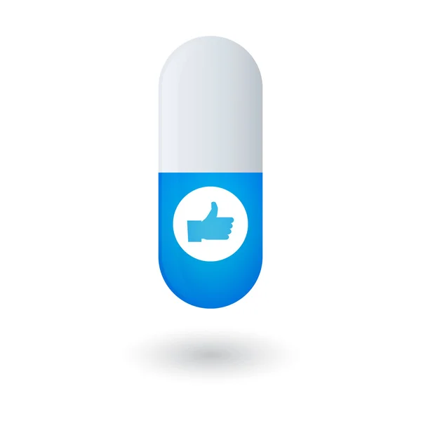 Pill with icon — Stock Vector