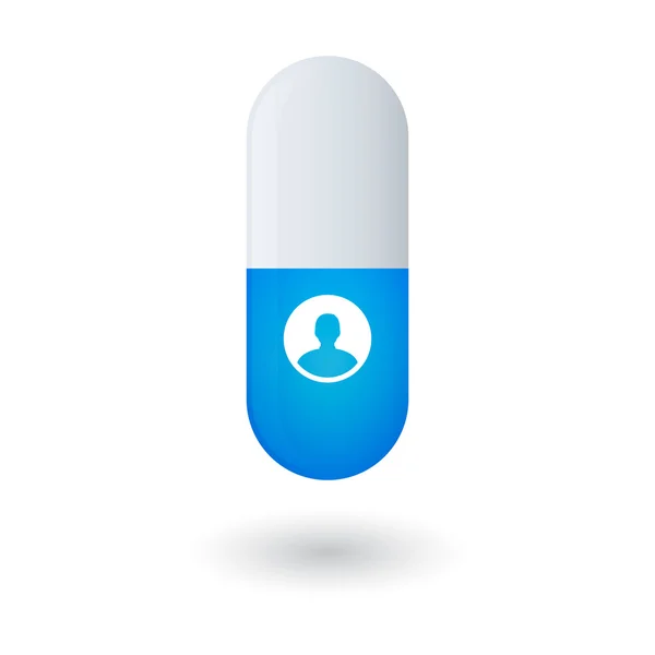 Pill with icon — Stock Vector