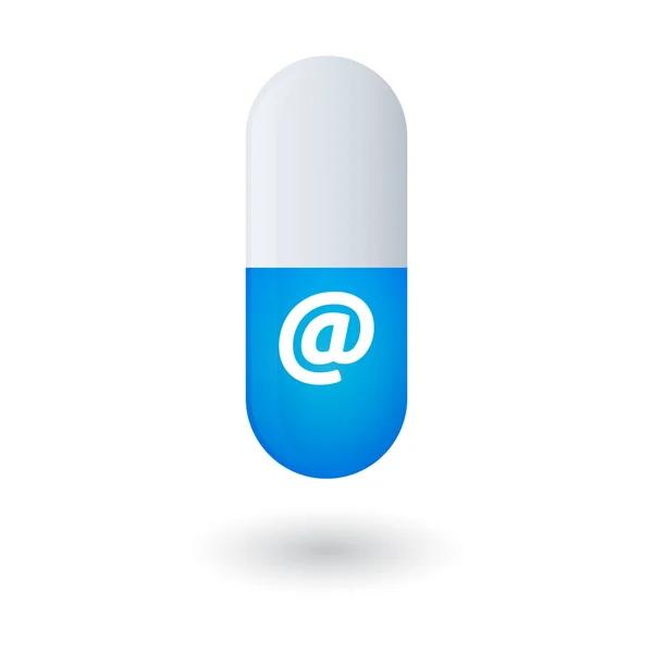 Pill with icon — Stock Vector