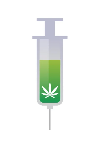 Syringe with icon — Stock Vector