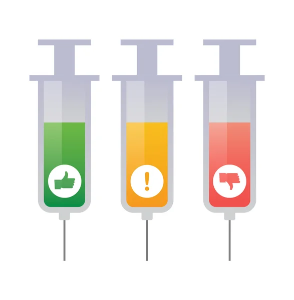 Spuit instellen met het pictogram — Stockvector