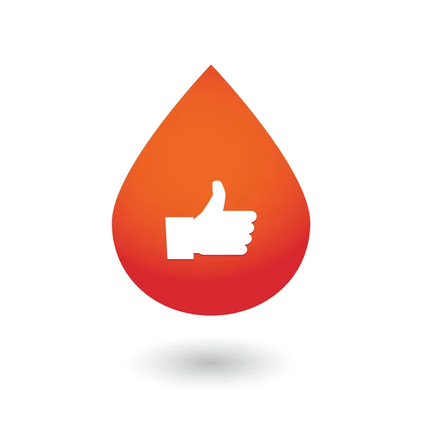 Gota de sangre con icono — Vector de stock