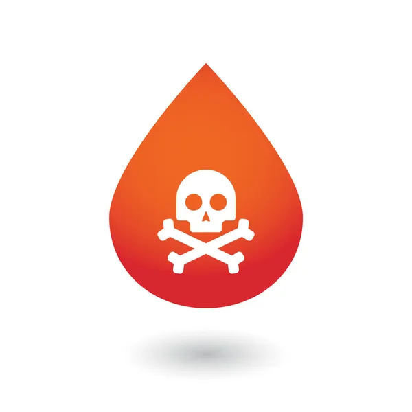 Blood drop with icon — Stock Vector