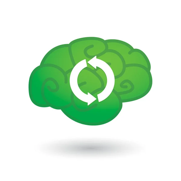 Cerebro con icono — Vector de stock