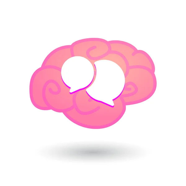 Gehirn mit Symbol — Stockvektor