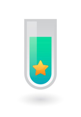 kimyasal test tüpünde bir yıldız