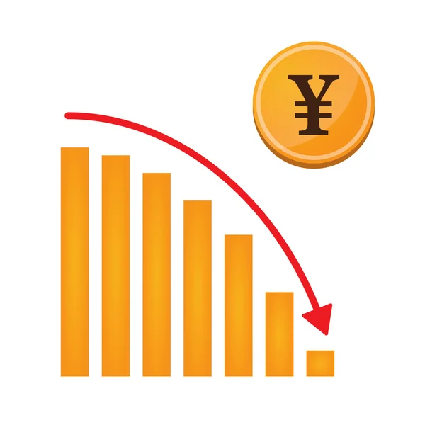 Concetto grafico Yen — Vettoriale Stock