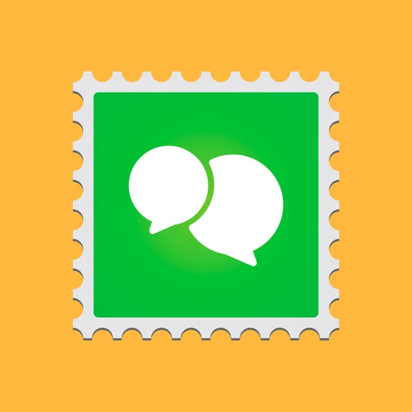 Post stamp with icon — Stock Vector