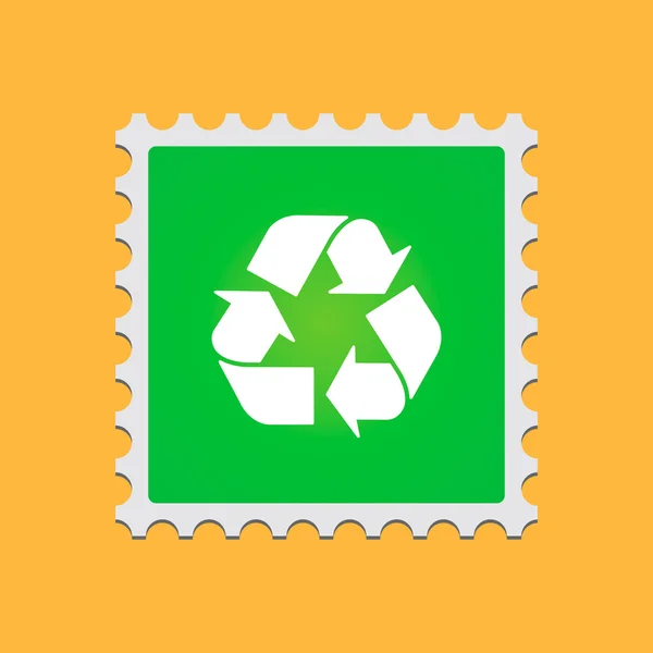 Poste timbre avec icône — Image vectorielle