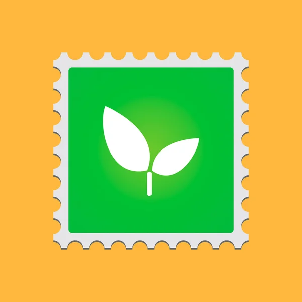 Post stamp with icon — Stock Vector