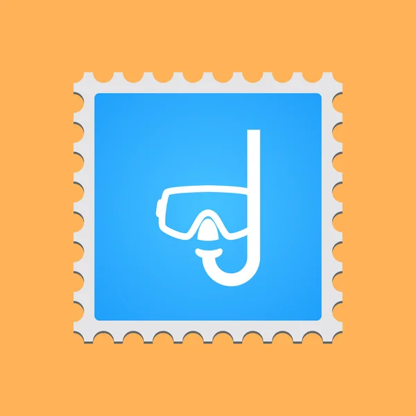 Post stamp with icon — Stock Vector