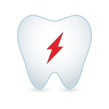 Yıldırım simgesi ile diş