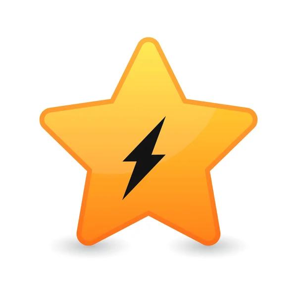 Stern mit Blitz-Symbol — Stockvektor
