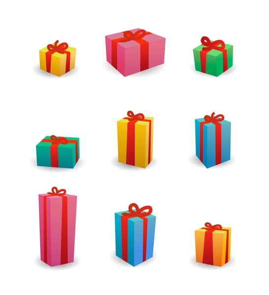 Ensemble de cadeaux — Image vectorielle