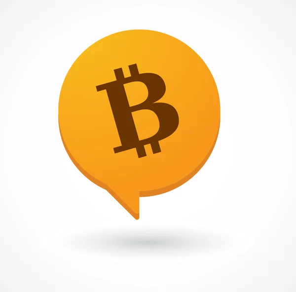 Ballon BD avec une icône Bitcoin — Image vectorielle