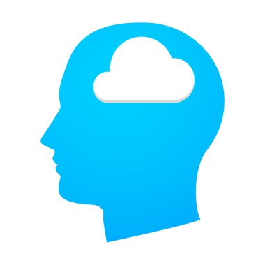 shiloueted kafa ile bir simge