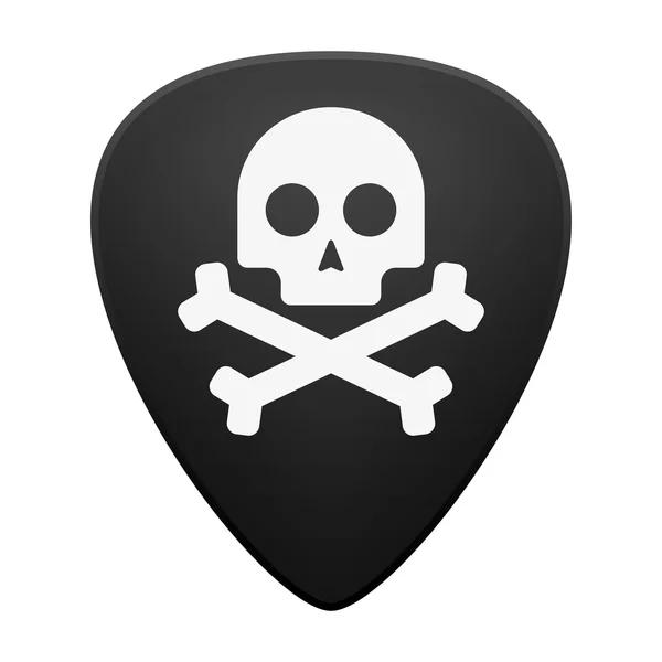 bir kafatası ile Guitar pick