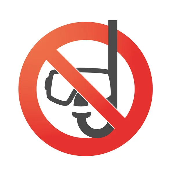 Запрещённый сигнал с иконкой — стоковый вектор