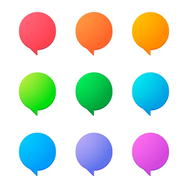 Komische ballon pictogrammenset — Stockvector