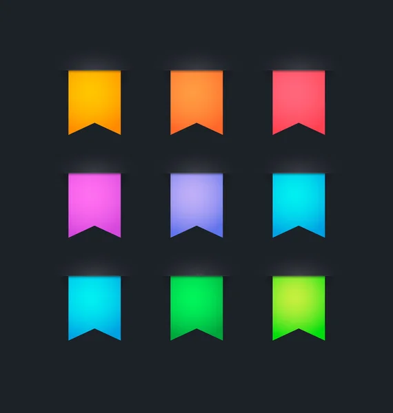 Gekleurd lint set — Stockvector