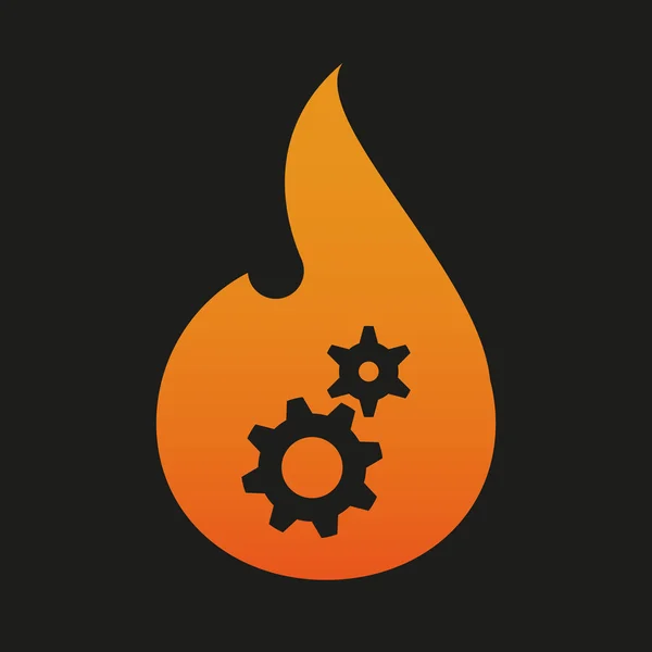 Icono de llama — Vector de stock