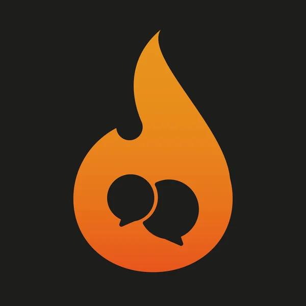 Icona di fiamma — Vettoriale Stock