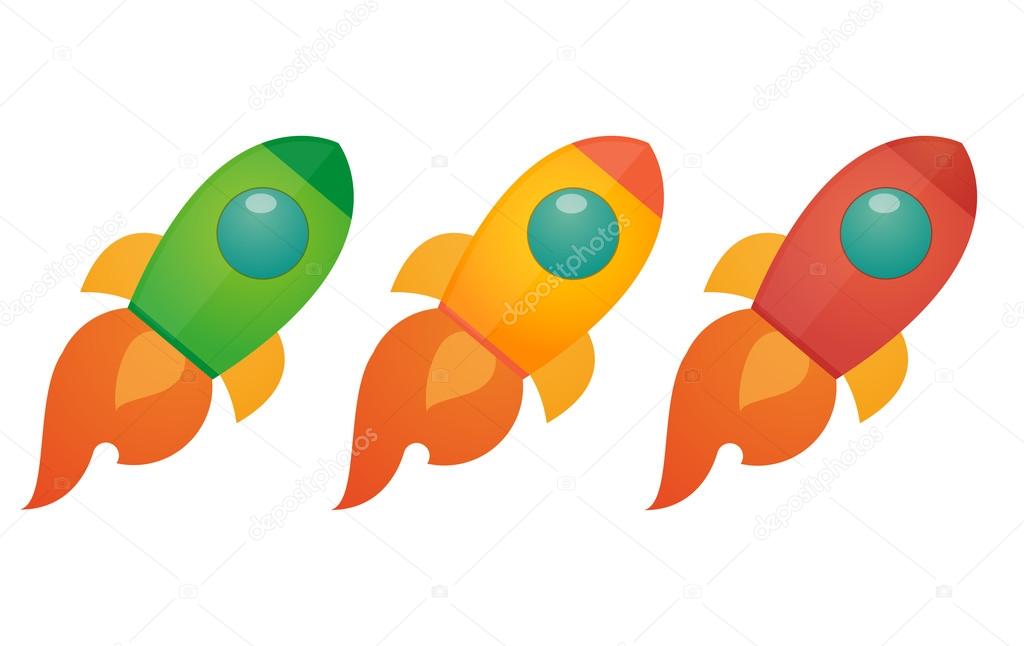 Rocket icon set