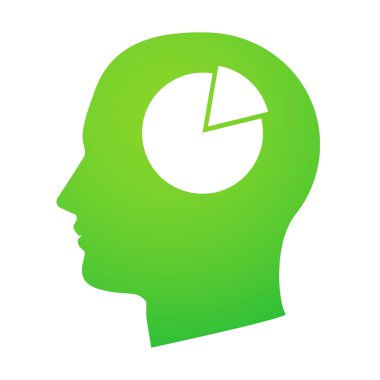 bir simge ile izole baş