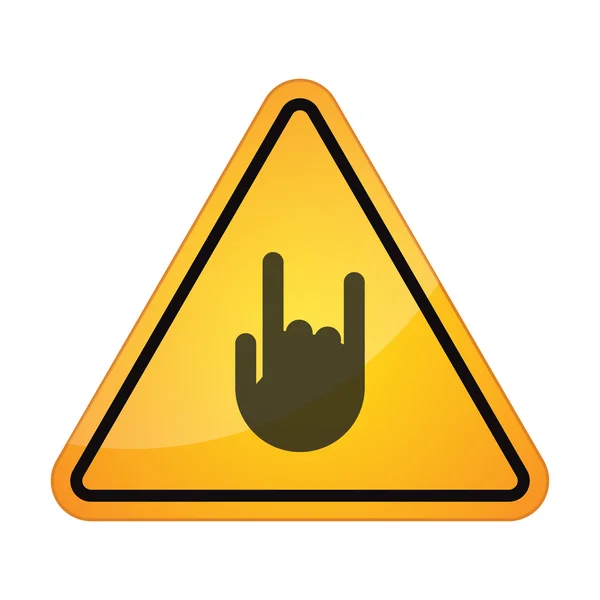 Danger sign with a hand — Stock Vector