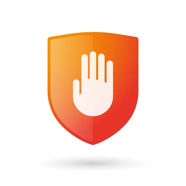 Skydda ikonen med en hand — Stock vektor