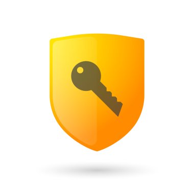 kalkan simgesi ile bir anahtar