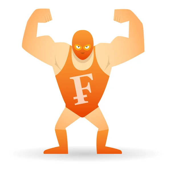 Luchador ingenio acurrecy icono — Vector de stock