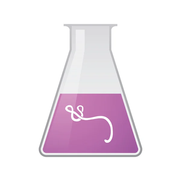 Tubo de ensayo químico con ébola — Archivo Imágenes Vectoriales