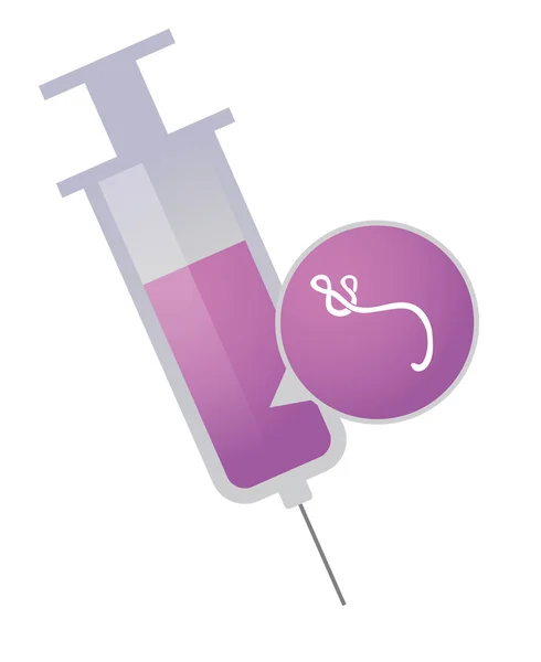 Syringe with ebola — Stock Vector