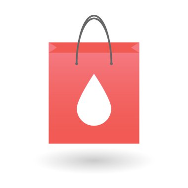 bir damla simgesi ile alışveriş çantası