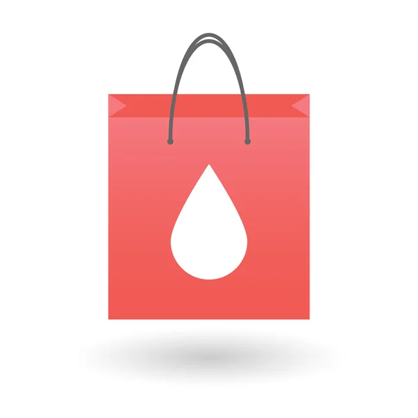 Shopping bag with a drop icon — Stock Vector