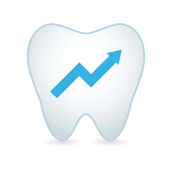Zahn mit einem Diagramm — Stockvektor
