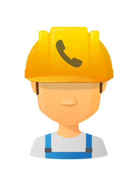 Male avatar with a phone — Stock Vector