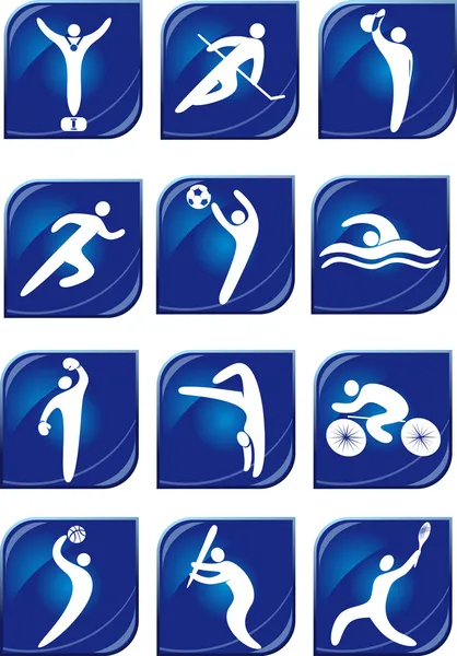 Iconos deportivos — Vector de stock