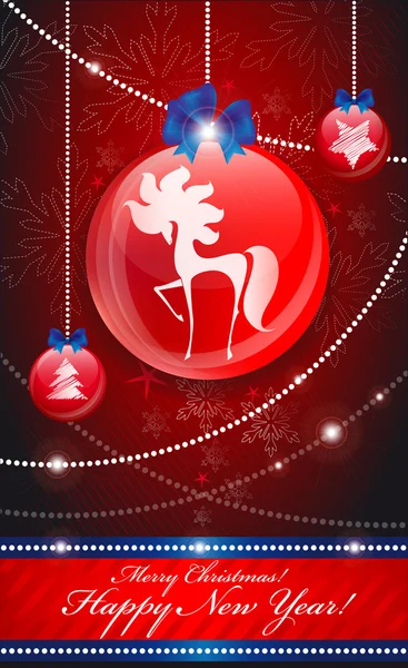 Decoraciones del árbol de Navidad — Vector de stock