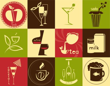  simgeler Tema - içecekler