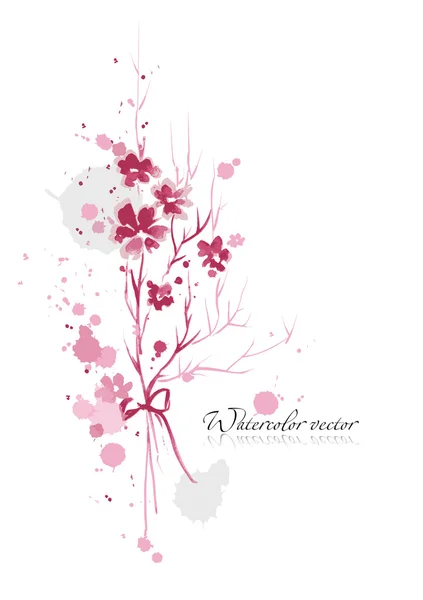 Fleurs aquarelle — Image vectorielle