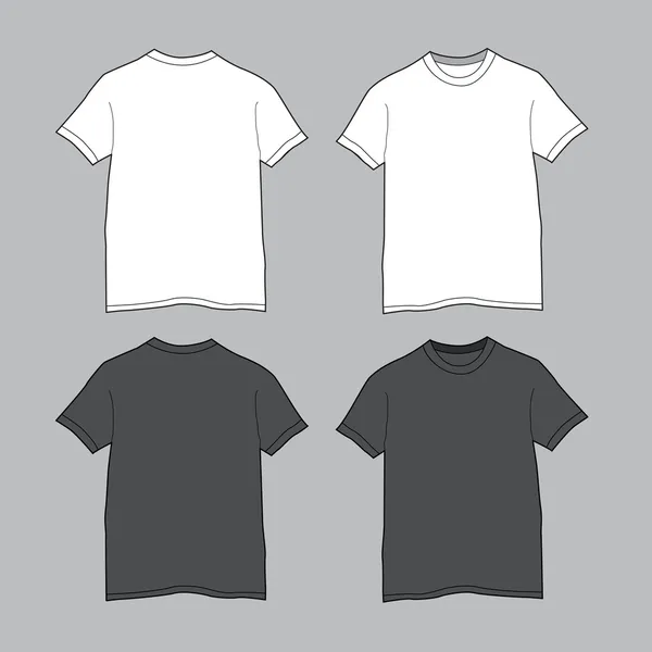 Ön ve arka sayısı boş t-shirt — Stok Vektör