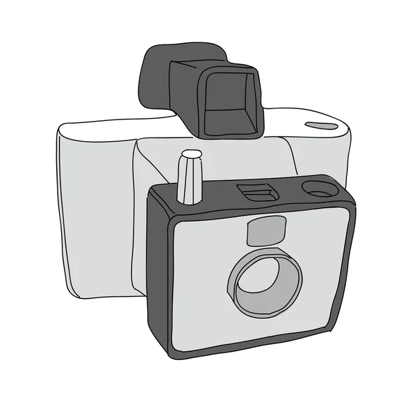 Camera, Hand Drawn of Vector Camera, illustration of camera, polaroid — Stock Vector