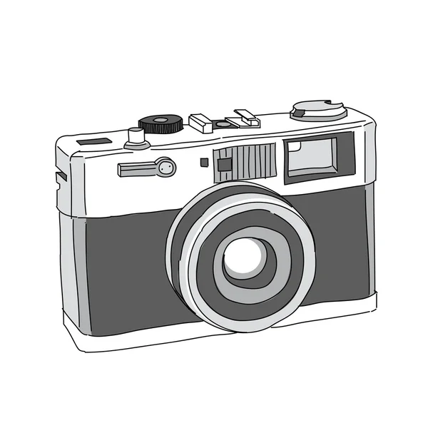 Камера, намальована рука векторної камери, ілюстрація камери — стоковий вектор