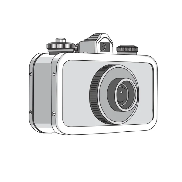 Камера, намальована рука векторної камери, ілюстрація камери — стоковий вектор