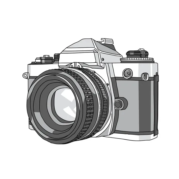 Camera, Hand Drawn of Vector Camera, illustration of camera — Stock Vector