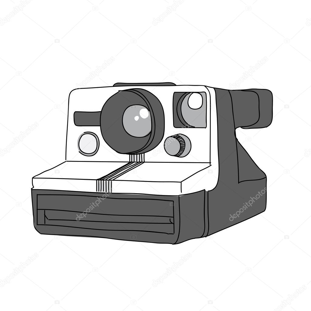 Vochtig Circus Onderdrukken Camera, Hand Drawn of Vector Camera, illustration of camera, polaroid Stock  Vector Image by ©leang #36307541