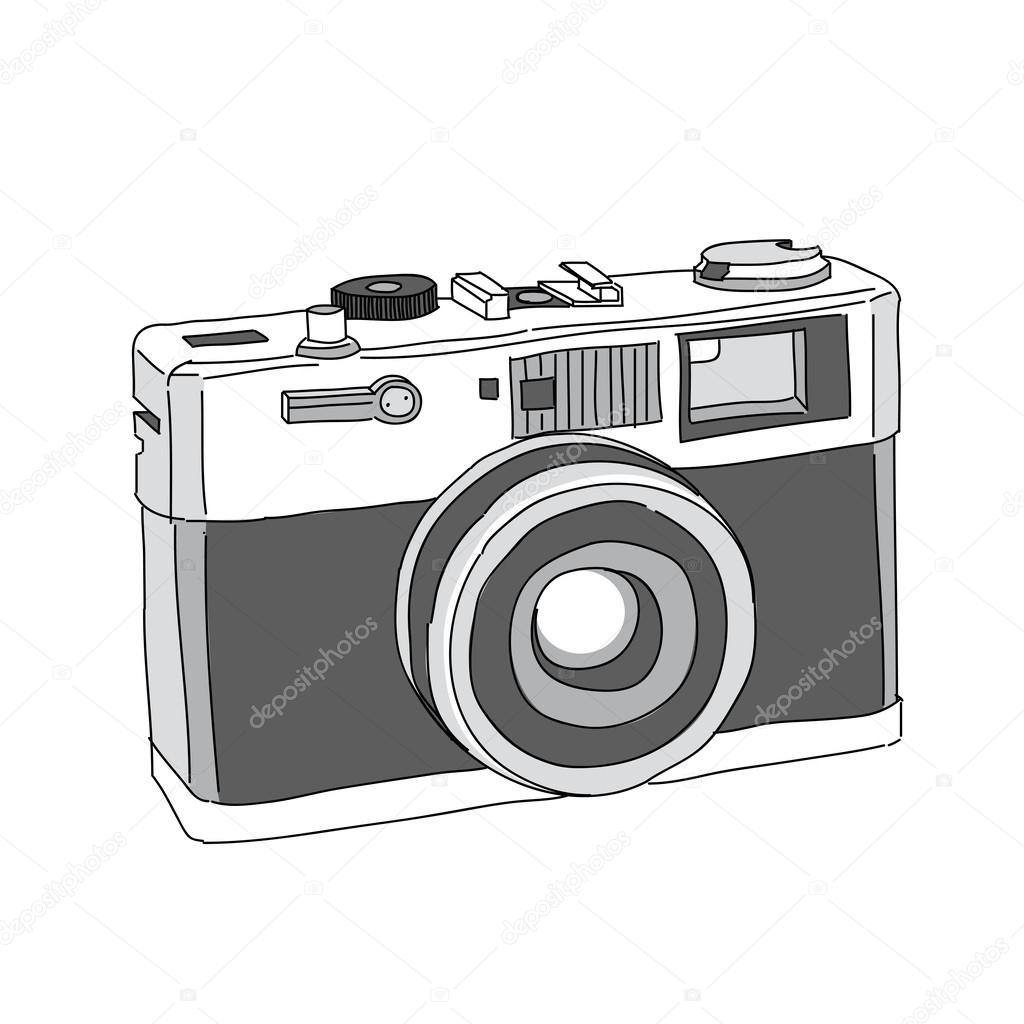 Camera, Hand Drawn of Vector Camera, illustration of camera