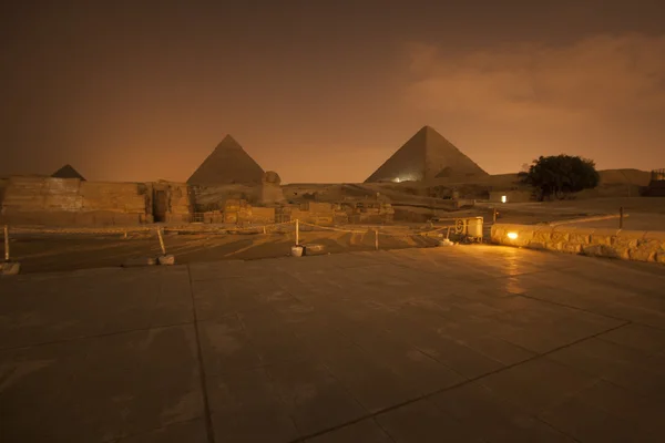 Tramonto al Piramidi di Giza — Zdjęcie stockowe